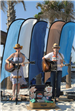band playing on the beach