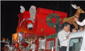 Santa on a parade float