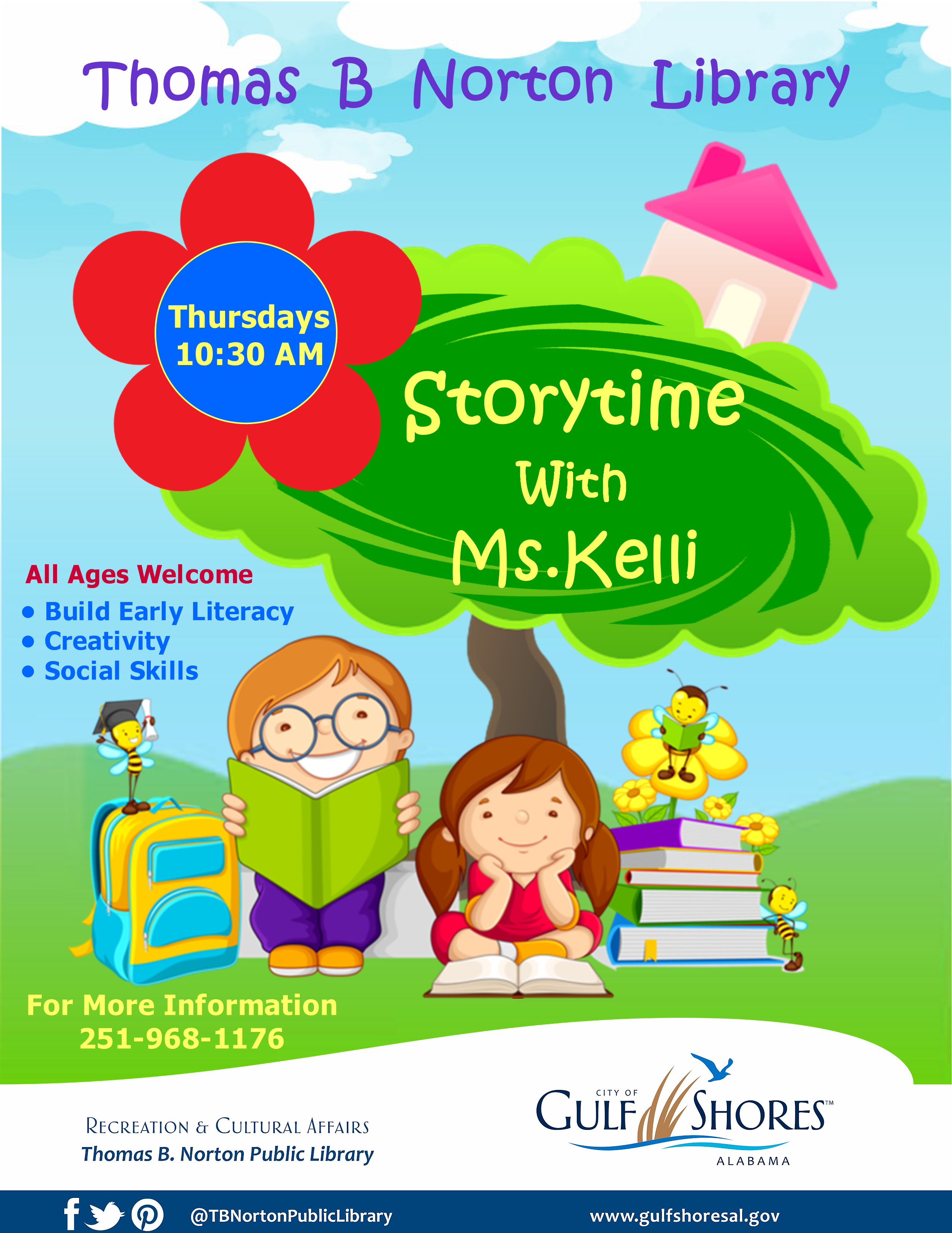 Storytime Flyer With Ms. Kelli 2025