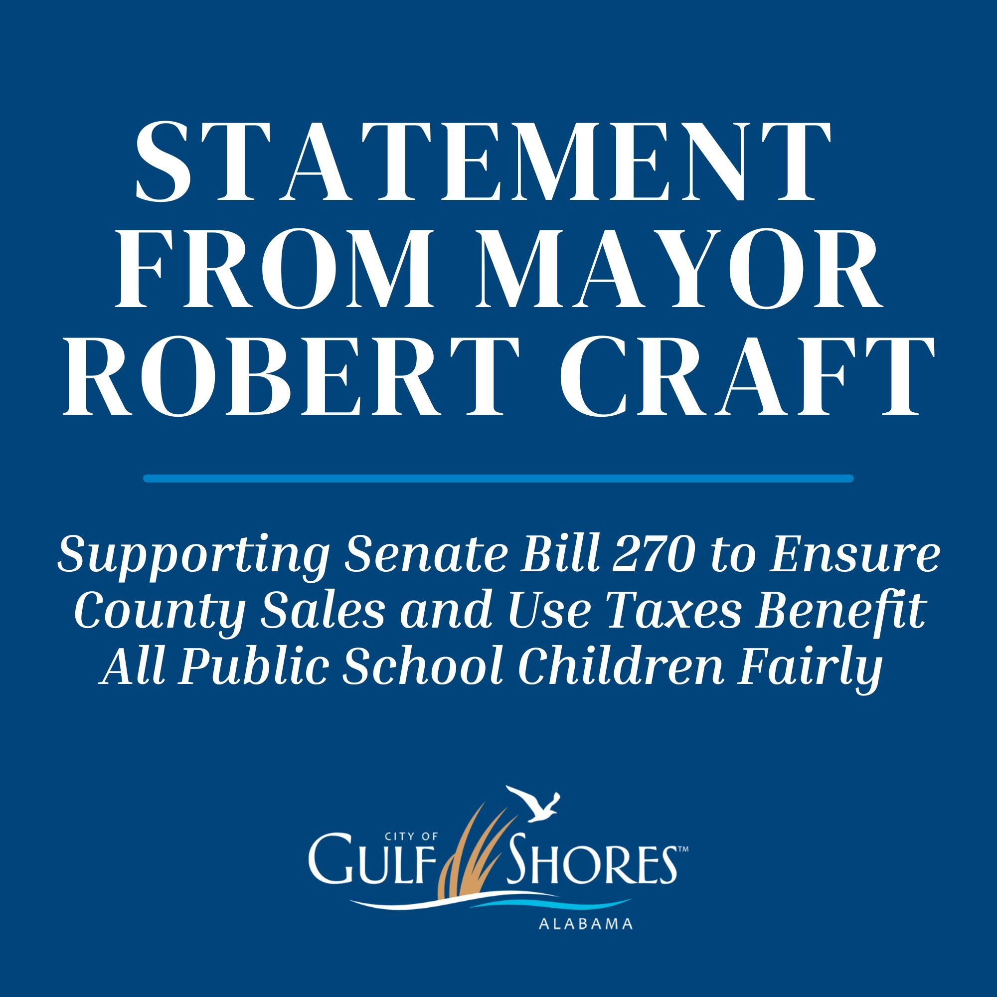 STATEMENT FROM MAYOR ROBERT CRAFT (1)