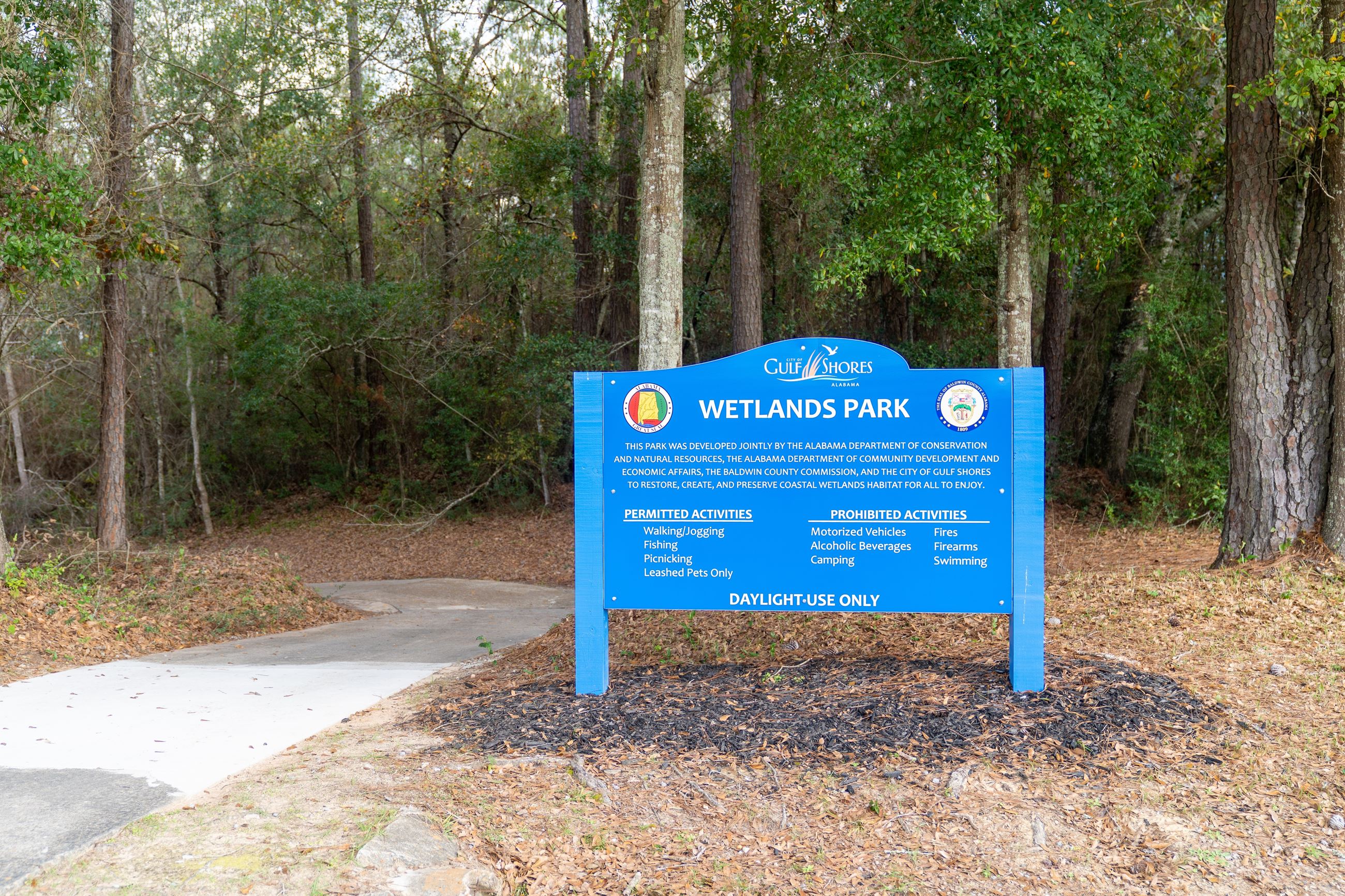 Wetlands Park Sign