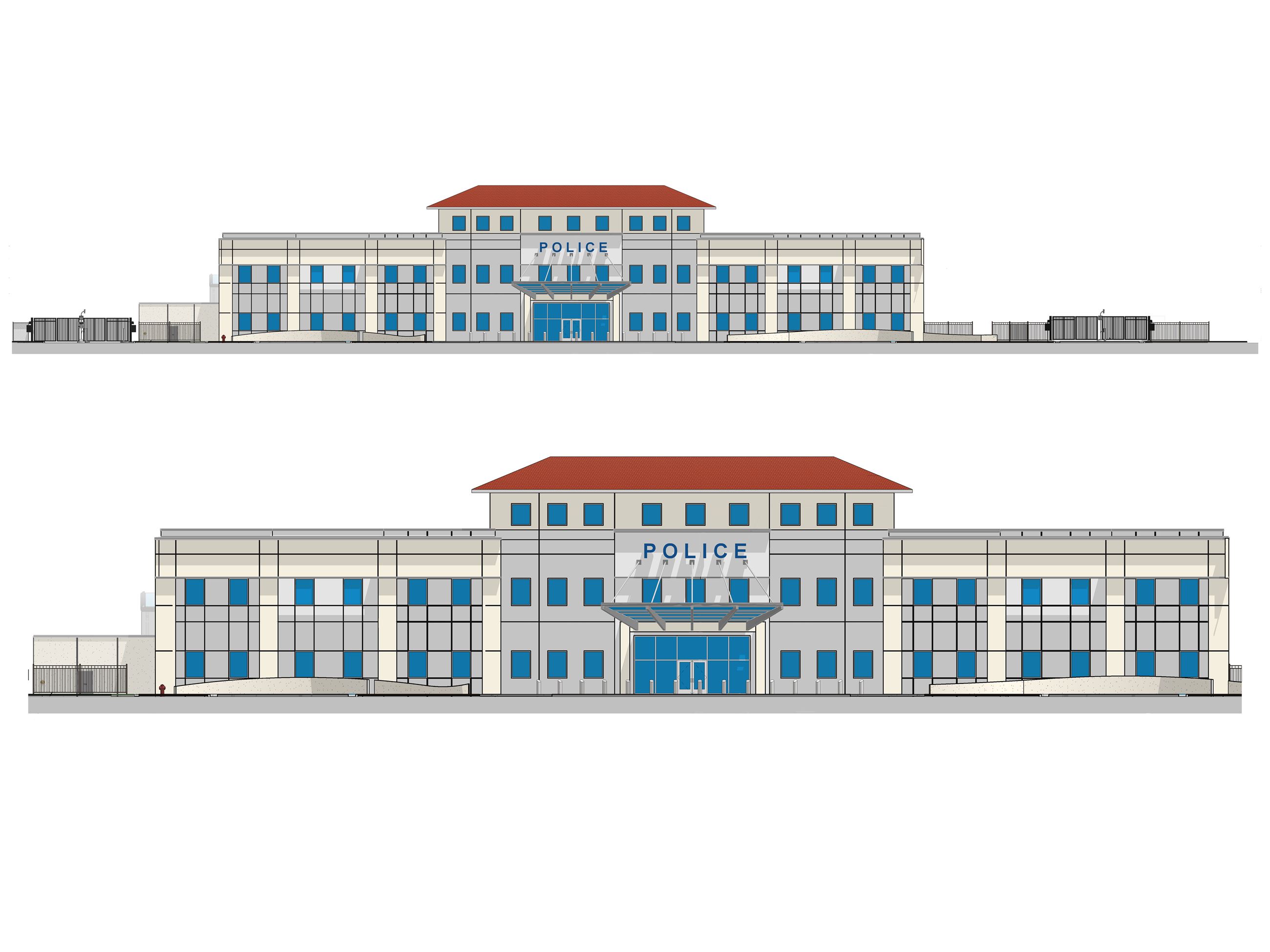 Justice Center Front Elevation